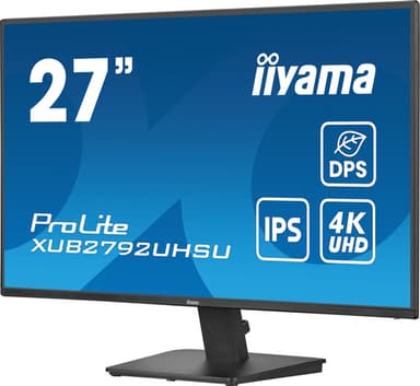 iiyama ProLite XU2792UHSU-B6 computer monitor 68.6 cm (27") 3840 x 2160 pixels 4K Ultra HD LED Black view 4