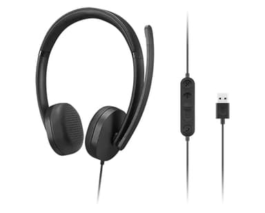 Lenovo 4XD1P83425 headphones/headset Wired Head-band Calls/Music USB Type-A Black view 2