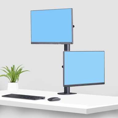 StarTech.com Desk Mount For 2x Vertically Stacked Monitors, Dual 49", Total 70lb (32kg), C-Clamp, Quick-Release VESA System, Widescreen 16:9/Ultrawide 32:9, TAA view 8
