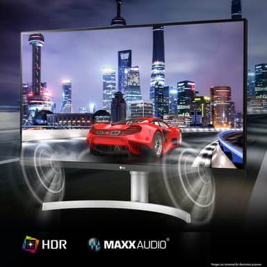 LG 32UN650K-W computer monitor 81.3 cm (32") 3840 x 2160 pixels 4K Ultra HD LED White view 4