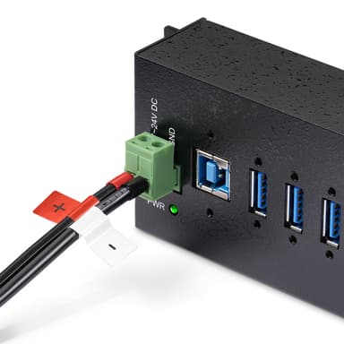 StarTech.com 160W Universal DC Power Adapter (24V/6.6A), 4ft(1.2m) 2-Wire Cord, 2/3-Pin Terminal Blocks, 100-240V AC/DC External Power Supply for Industrial USB Hubs, NA/UK/EU/ANZ view 5