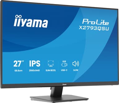 iiyama ProLite X2793QSU-B1 computer monitor 68.6 cm (27") 2560 x 1440 pixels Quad HD LED Black view 4