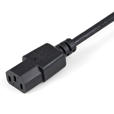 StarTech.com 1m (3ft) Power Extension Cord, C14 to C13, 10A 125V, 18AWG, Computer Power Cord Extension, IEC-320-C14 to IEC-320-C13 AC Power Cable Extension for Power Supply, UL Listed view 3
