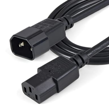 StarTech.com 1m (3ft) Power Extension Cord, C14 to C13, 10A 125V, 18AWG, Computer Power Cord Extension, IEC-320-C14 to IEC-320-C13 AC Power Cable Extension for Power Supply, UL Listed view 4