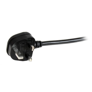 StarTech.com 6ft (2m) UK Computer Power Cable, 16AWG, BS 1363 to C19, 13A 250V, Black Replacement AC Power Cord, UK Power Cable for PC and Network Equipment view 2