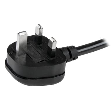 StarTech.com 6ft (2m) UK Computer Power Cable, 16AWG, BS 1363 to C19, 13A 250V, Black Replacement AC Power Cord, UK Power Cable for PC and Network Equipment view 3