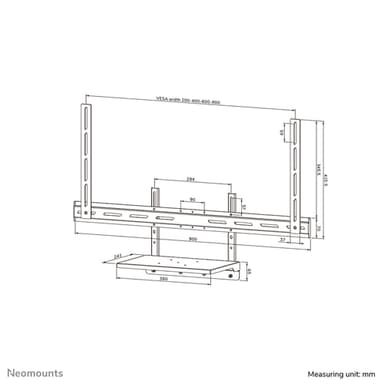 Neomounts AV45-500BL Laptop shelf kit 43-110" - VESA - max 2,5 kg - universal view 20