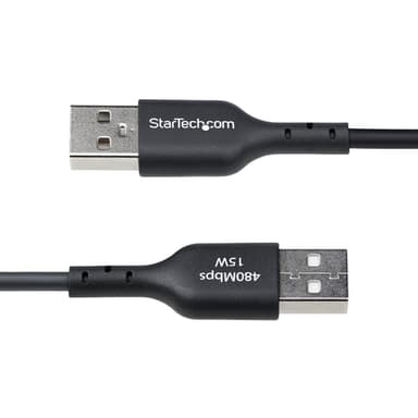 StarTech.com 3ft (1m) USB-A to USB-C Charging Cable, Charge & Sync, 3A, USB 2.0, TPE Jacket - Black USB Charging Cord view 4