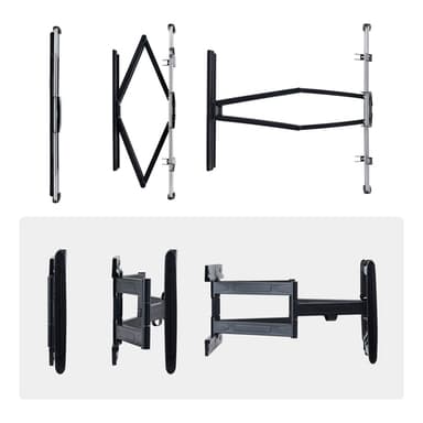 StarTech.com Ultra-Slim Articulating TV Wall Mount for up to 65-inch and 99lb/45kg Flat Screens, VESA 600x400, TAA-Compliant Low-Profile Bracket view 5