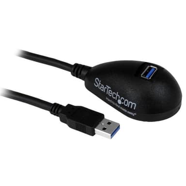 StarTech.com 5 ft Black Desktop SuperSpeed USB 3.0 Extension Cable - A to A M/F view 1