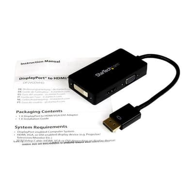StarTech.com Travel A/V adapter: 3-in-1 DisplayPort to VGA DVI or HDMI converter view 4