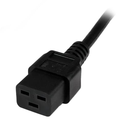 StarTech.com 2m (6ft) Computer Power Cord, 16AWG, EU Schuko to C19, 16A 250V, Black Replacement AC Power Cord, Printer Power Cord, PC Power Supply Cable, Monitor Power Cable - UL Listed