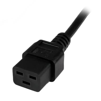 StarTech.com 2m (6ft) Computer Power Cord, 16AWG, EU Schuko to C19, 16A 250V, Black Replacement AC Power Cord, Printer Power Cord, PC Power Supply Cable, Monitor Power Cable - UL Listed view 4