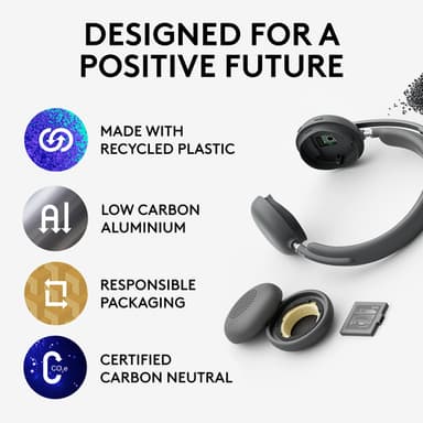 Logitech Zone Wireless 2 Headset Head-band Office/Call center USB Type-C Bluetooth Graphite view 12