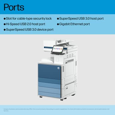 HP LaserJet Enterprise 8601z Multifunction Black and white Printer, Only Ethernet; Duplex; Copier, Scanner view 4