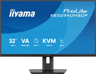 iiyama ProLite XB3294UHSCP-B1 computer monitor 80 cm (31.5") 3840 x 2160 pixels 4K Ultra HD Black view 2