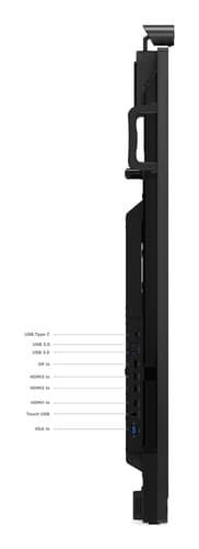 Lenovo ThinkVision T65 computer monitor 165.1 cm (65") 3840 x 2160 pixels 4K Ultra HD LED Touchscreen Black view 4