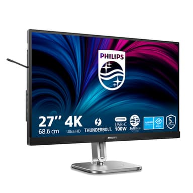 Philips 6000 series 27B2U6903/00 computer monitor 68.6 cm (27") 3840 x 2160 pixels 4K Ultra HD LED Anthracite view 2