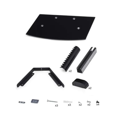 StarTech.com Floating Wall-Mounted AV Shelf, Adjustable Height Shelf For Under TV, Organize A/V Equipment On Black Tempered Glass Shelf view 10