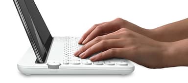 Logitech K480 AZERTY French Bluetooth Grey, White view 4