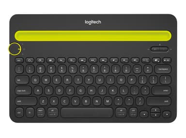 Logitech K480 QWERTZ Swedish Bluetooth Black, Green view 1