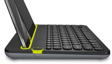 Logitech K480 QWERTZ Swedish Bluetooth Black, Green view 5