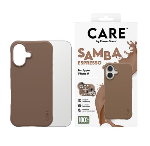 PanzerGlass CARE™ by ® Samba Case Espresso w. MagSafe iPhone 17