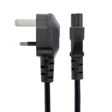 StarTech.com 6ft (2m) UK Laptop Power Cable, BS 1363 to C5 (Clover Leaf), 2.5A 250V, 18AWG, UK Laptop Replacement Cord, Printer Power Cable, Laptop Charger Cord, Laptop Power Brick Cord view 4