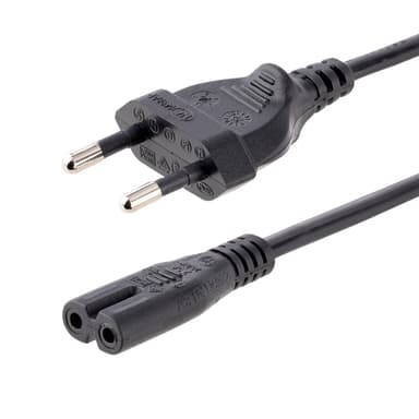 StarTech.com 1m (3ft) Laptop Power Cord, EU Plug to C7, 2.5A 250V, 18AWG, Laptop Replacement Cord, Printer Power Cable, Laptop Charger Cord, Laptop Power Brick Cord - UL Listed view 1