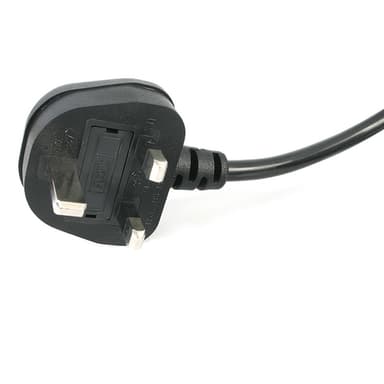 StarTech.com 3ft (1m) UK Laptop Power Cable, BS 1363 to C7, 2.5A 250V, 18AWG, Black, UK Laptop Replacement Cord, Printer Power Cable, AC Laptop Charger Cord, Laptop Power Brick Cord view 2
