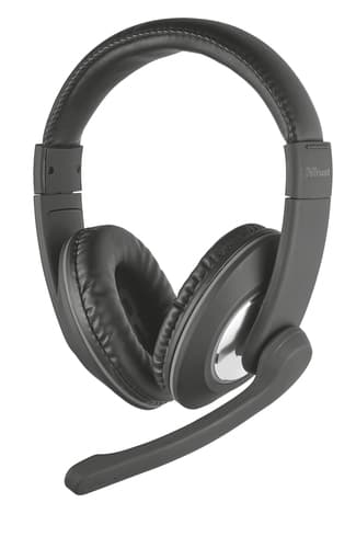 Trust 21662 headphones/headset Wired Head-band Calls/Music Black view 1
