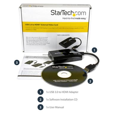 StarTech.com USB 3.0 to HDMI Adapter - DisplayLink Certified - 1080p (1920x1200) - USB Type-A to HDMI Display Adapter Converter for Monitor - External Video & Graphics Card - Windows/Mac view 11