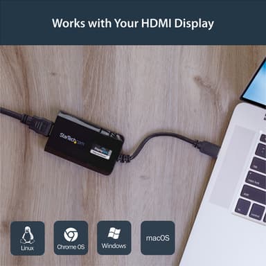 StarTech.com USB 3.0 to HDMI Adapter - DisplayLink Certified - 1080p (1920x1200) - USB Type-A to HDMI Display Adapter Converter for Monitor - External Video & Graphics Card - Windows/Mac view 10