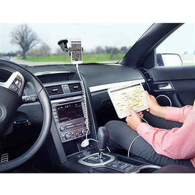 StarTech.com Dual-Port Car Charger - USB with Built-in Lightning Cable - White view 5