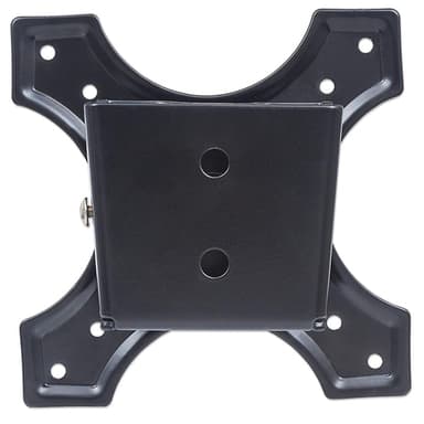 Manhattan Wall Mount for TV & Monitors (Fixed), For screens 10" to 32", VESA compatibility: 75x75mm and 100x100mm - check the dimensions of the four mounting holes on back of screen to ensure it fits, Max 15kg, Black, Bracket view 5