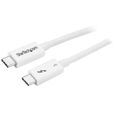 StarTech.com 1.6ft (50cm) Thunderbolt 3 Cable, 40Gbps, 100W PD, 4K/5K, Thunderbolt Certified, Compatible with Thunderbolt 4/USB 3.2/DisplayPort view 1