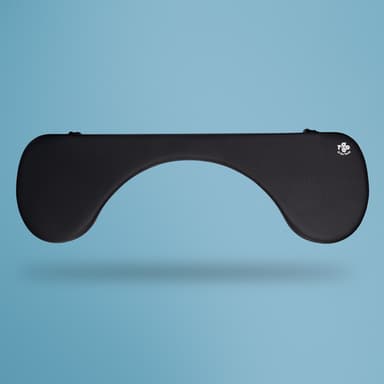 R-Go Tools Armrest R-Go, ergonomic, symmetrical, with abdominal cutout, soft foam, black view 1