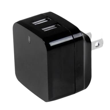 StarTech.com Dual-port USB wall charger - international travel - 17W/3.4A - black view 2