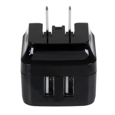 StarTech.com Dual-port USB wall charger - international travel - 17W/3.4A - black view 4