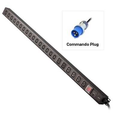Lindy 22 Way IEC Sockets, Vertical PDU with Commando Plug view 1