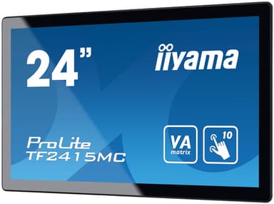 iiyama ProLite TF2415MC-B2 computer monitor 60.5 cm (23.8") 1920 x 1080 pixels Full HD LED Touchscreen Multi-user Black view 5