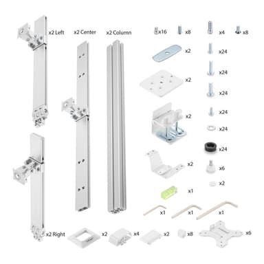 StarTech.com Six-Monitor Desk Mount with Crossbar, Up To 32-inch Computer Screens, Max 17.6lb (8kg) each, Dual Column, C-clamp/Grommet, Height Adjustable view 11