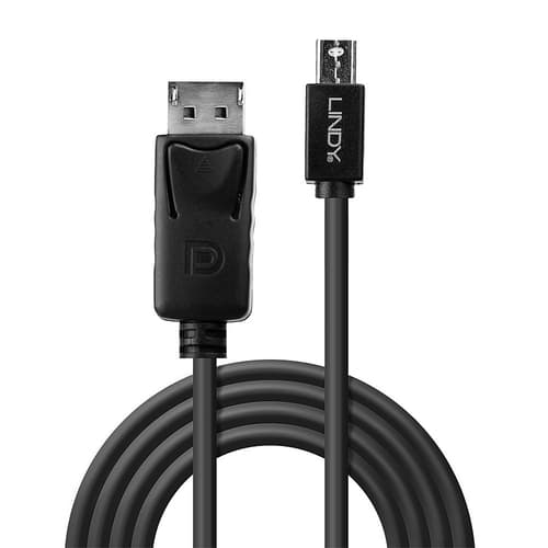 Lindy 2m Mini DisplayPort Male to DisplayPort Male, Black