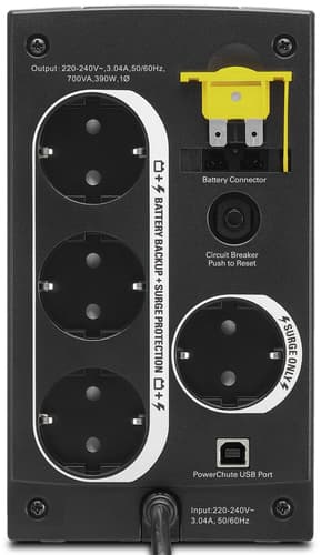APC Back-UPS uninterruptible power supply (UPS) Line-Interactive 0.7 kVA 390 W 4 AC outlet(s) view 2