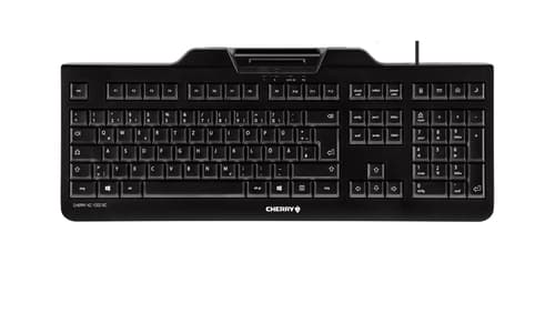 CHERRY KC 1000 SC keyboard Office USB AZERTY French Black