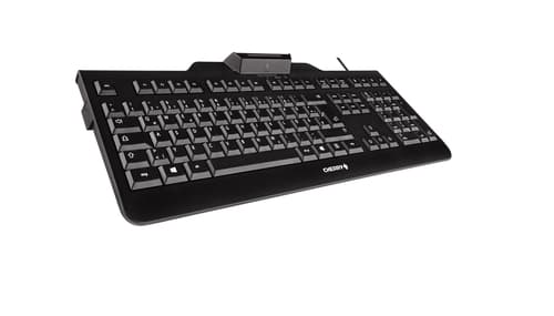 CHERRY KC 1000 SC keyboard Office USB AZERTY French Black