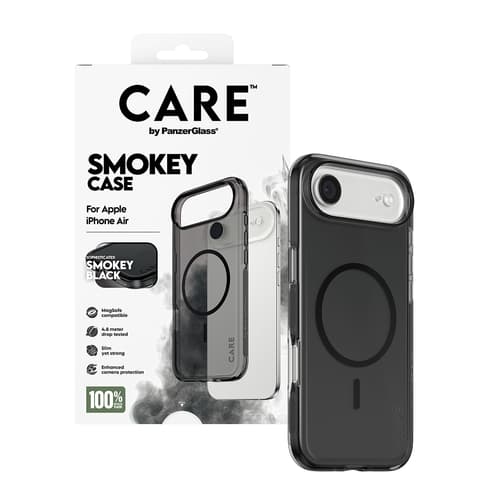 PanzerGlass CARE™ by ® Smokey Case w. Black MagSafe iPhone Air
