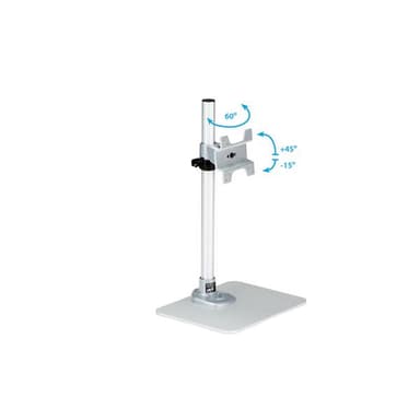 StarTech.com Single Monitor Stand - Adjustable - Steel - Silver - For up to 34" (30.9lb/14kg) Displays - TAA view 4