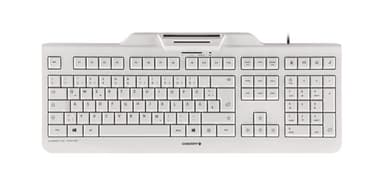 CHERRY KC 1000 SC Corded Smartcard Keyboard, Light Grey, USB (QWERTY - UK) view 1