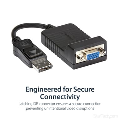 StarTech.com DisplayPort to VGA Adapter - Active DP to VGA Converter - 1080p Video - Durable - DP/DP++ Source to VGA Monitor Cable Adapter Dongle - DP 1.2 to VGA - Latching DP Connector view 9